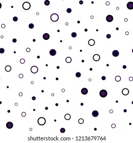 Dark Pink, Blue vector seamless texture with disks. Illustration with set of shining colorful abstract circles. Pattern for design of window blinds, curtains.