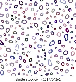 Dark Pink, Blue vector seamless cover with circles. Blurred bubbles on abstract backdrop with colorful gradient. Template for business cards, websites.