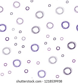 Dark Pink, Blue vector seamless pattern with spheres. Blurred bubbles on abstract background with colorful gradient. Pattern can be used for beautiful websites.