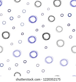 Dark Pink, Blue vector seamless layout with circle shapes. Modern abstract illustration with colorful water drops. Completely new template for your brand book.