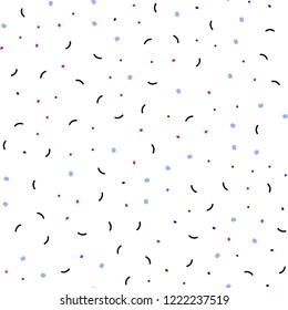 Dark Pink, Blue vector seamless cover with spots, lines. Design with connection of dots and lines on colorful background. Trendy design for wallpaper, fabric makers.