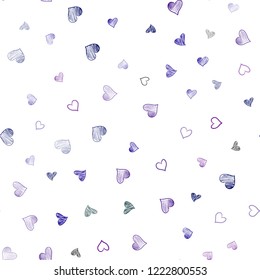 Dark Pink, Blue vector seamless background with hearts. Illustration with hearts in love concept for valentine's day. Pattern for carnival, festival romantic leaflets.
