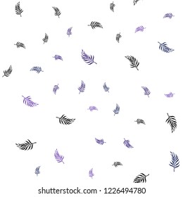 Dark Pink, Blue vector seamless doodle pattern with leaves. Colorful abstract illustration with leaves in doodle style. Pattern for trendy fabric, wallpapers.