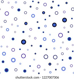 Dark Pink, Blue vector seamless pattern with spheres. Blurred decorative design in abstract style with bubbles. Template for business cards, websites.