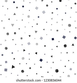 Dark Pink, Blue vector seamless backdrop with lines, circles, rhombus. Circles, lines, rhombus with colorful gradient. Template for business cards, websites.