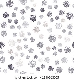 Dark Pink, Blue vector seamless background with xmas snowflakes. Glitter abstract illustration with crystals of ice. Trendy design for wallpaper, fabric makers.