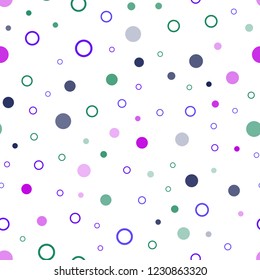 Dark Pink, Blue vector seamless layout with circle shapes. Blurred decorative design in abstract style with bubbles. Template for business cards, websites.