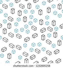 Dark Pink, Blue vector seamless, isometric backdrop with rhombus. Modern abstract illustration with colorful rectangles. Design for wallpaper, fabric makers.