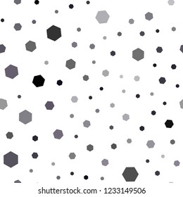 Dark Pink, Blue vector seamless texture with colorful hexagons. Illustration with set of colorful hexagons. Pattern for texture of wallpapers.