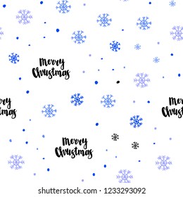 Dark Pink, Blue vector seamless pattern with christmas snowflakes. Colorful snowflakes with gradient on abstract background. Design for textile, fabric, wallpapers.