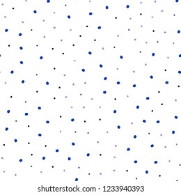 Dark Pink, Blue vector seamless backdrop with dots. Illustration with set of shining colorful abstract circles. Pattern for trendy fabric, wallpapers.