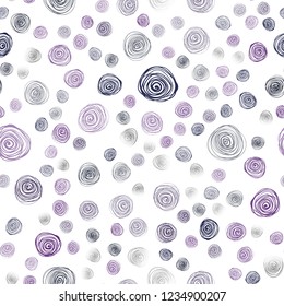 Dark Pink, Blue vector seamless natural abstract pattern. Sketchy doodles with flowers on blurred background. Elegant pattern for a brand book.