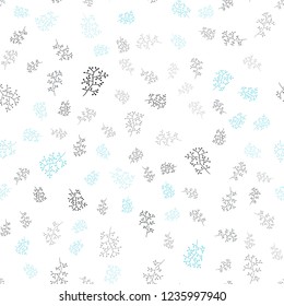 Dark Pink, Blue vector seamless elegant template with leaves, branches. Leaves and branches with gradient on white background. Design for textile, fabric, wallpapers.