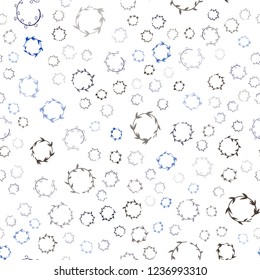 Dark Pink, Blue vector seamless background with bubbles. Illustration with set of shining colorful abstract circles. Pattern can be used for ads, leaflets.