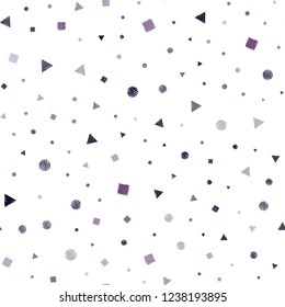 Dark Pink, Blue vector seamless backdrop with lines, circles, rhombus. Circles, lines, rhombus with colorful gradient. Template for business cards, websites.