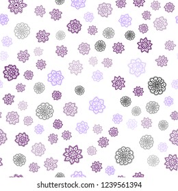 Dark Pink, Blue vector seamless background with xmas snowflakes. Blurred decorative design in xmas style with snow. Pattern for design of fabric, wallpapers.