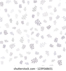 Dark Pink, Blue vector seamless abstract pattern with leaves, branches. Leaves, branches in natural style on white background. Trendy design for wallpaper, fabric makers.