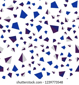 Dark Pink, Blue vector seamless, isometric layout with lines, triangles. Abstract gradient illustration with triangles. Texture for window blinds, curtains.