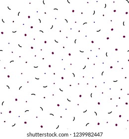 Dark Pink, Blue vector seamless texture with disks, lines. Decorative design in abstract style with triangle structure. Pattern for design of window blinds, curtains.