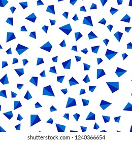 Dark Pink, Blue vector seamless, isometric pattern with polygonal style. Abstract gradient illustration with triangles. Template for business cards, websites.