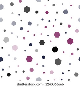 Dark Pink, Blue vector seamless template in hexagonal style. Abstract illustration with colorful hexagons. Pattern can be used for landing pages.