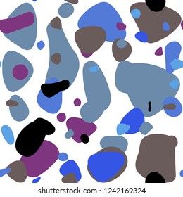 Dark Pink, Blue vector seamless texture with disks. Blurred bubbles on abstract background with colorful gradient. Design for textile, fabric, wallpapers.