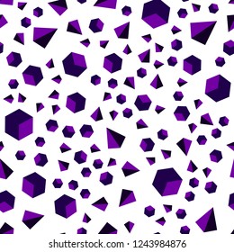 Dark Pink, Blue vector seamless, isometric layout with rectangles, triangles. Illustration with set of colorful triangles, squares. Design for textile, fabric, wallpapers.