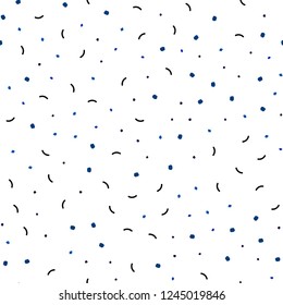 Dark Pink, Blue vector seamless texture with disks, lines. Decorative design in abstract style with triangle structure. Design for textile, fabric, wallpapers.