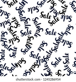 Dark Pink, Blue vector seamless texture with selling prices 70, 90 %. Illustration with signs of sales on abstract template. Pattern for ads, posters, banners of sales.