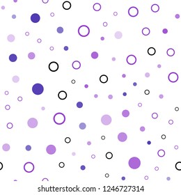 Dark Pink, Blue vector seamless cover with spots. Blurred bubbles on abstract background with colorful gradient. Pattern for design of fabric, wallpapers.