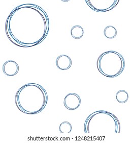 Dark Pink, Blue vector seamless backdrop with dots. Illustration with set of shining colorful abstract circles. Pattern for trendy fabric, wallpapers.