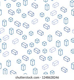 Dark Pink, Blue vector seamless, isometric cover in polygonal style. Illustration with set of colorful rectangles. Texture for window blinds, curtains.