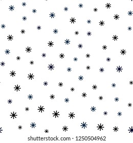 Dark Pink, Blue vector seamless cover with beautiful snowflakes. Shining colorful illustration with snow in christmas style. Pattern for trendy fabric, wallpapers.