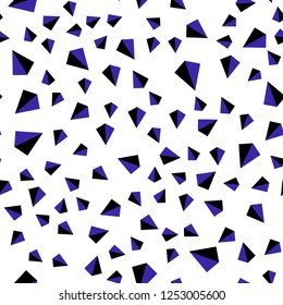 Dark Pink, Blue vector seamless, isometric backdrop with lines, triangles. Illustration with set of colorful triangles. Pattern for trendy fabric, wallpapers.