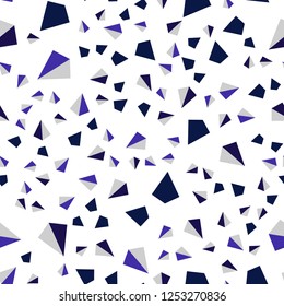 Dark Pink, Blue vector seamless, isometric layout with lines, triangles. Abstract gradient illustration with triangles. Texture for window blinds, curtains.
