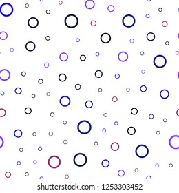 Dark Pink, Blue vector seamless layout with circle shapes. Blurred bubbles on abstract background with colorful gradient. New design for ad, poster, banner of your website.