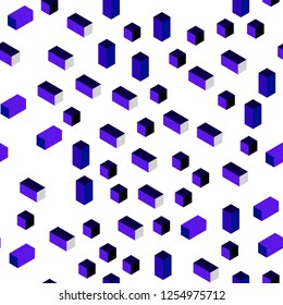 Dark Pink, Blue vector seamless, isometric background with rectangles. Modern abstract illustration with colorful rectangles. Texture for window blinds, curtains.