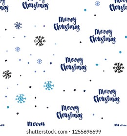 Dark Pink, Blue vector seamless layout with bright snowflakes. Glitter abstract illustration with crystals of ice. Pattern for trendy fabric, wallpapers.