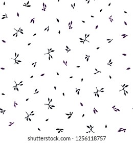 Dark Pink, Blue vector seamless abstract background with leaves. A vague abstract illustration with leaves in doodles style. Design for textile, fabric, wallpapers.