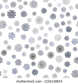 Dark Pink, Blue vector seamless layout with bright snowflakes. Blurred decorative design in xmas style with snow. Pattern for design of window blinds, curtains.