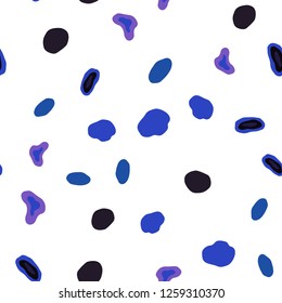 Dark Pink, Blue vector seamless texture with disks. Abstract illustration with colored bubbles in nature style. Template for business cards, websites.