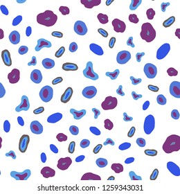 Dark Pink, Blue vector seamless layout with circle shapes. Illustration with set of shining colorful abstract circles. Pattern for design of fabric, wallpapers.