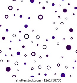 Dark Pink, Blue vector seamless template with circles. Modern abstract illustration with colorful water drops. Pattern for design of fabric, wallpapers.