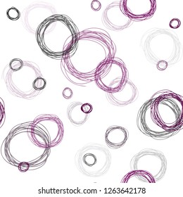Dark Pink, Blue vector seamless pattern with spheres. Beautiful colored illustration with blurred circles in nature style. Design for textile, fabric, wallpapers.