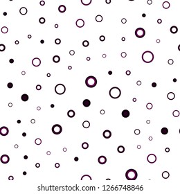 Dark Pink, Blue vector seamless pattern with spheres. Blurred bubbles on abstract background with colorful gradient. Pattern for design of window blinds, curtains.