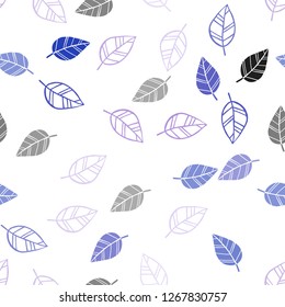 Dark Pink, Blue vector seamless natural background with leaves. Brand new colored illustration in blurry style with leaves. Trendy design for wallpaper, fabric makers.