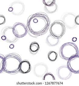 Dark Pink, Blue vector seamless template with circles. Beautiful colored illustration with blurred circles in nature style. Design for textile, fabric, wallpapers.