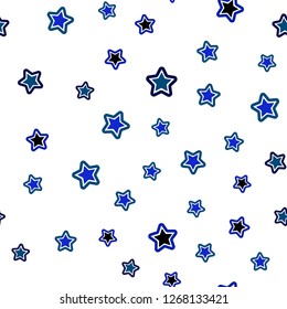 Dark Pink, Blue vector seamless pattern with christmas stars. Modern geometrical abstract illustration with stars. Pattern for design of fabric, wallpapers.