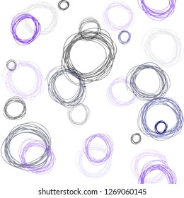 Dark Pink, Blue vector seamless template with circles. Blurred decorative design in abstract style with bubbles. Design for textile, fabric, wallpapers.