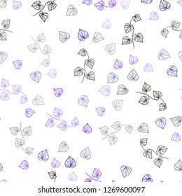 Dark Pink, Blue vector seamless natural background with leaves. Brand new colored illustration in blurry style with leaves. Design for textile, fabric, wallpapers.